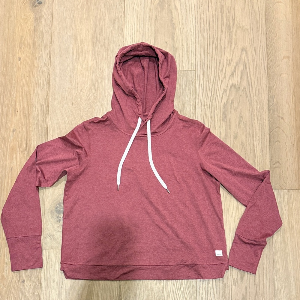 Women's Vuori Halo Essential Hoodie in Desert Rose Heather Size Medium